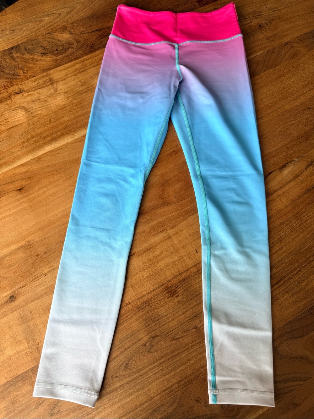 ZYIA Firecracker Ombre Shimmer Pink 7/8 Leggings